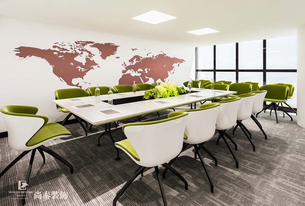 廣州黃埔港航中心貿(mào)易公司辦公室設計效果圖 