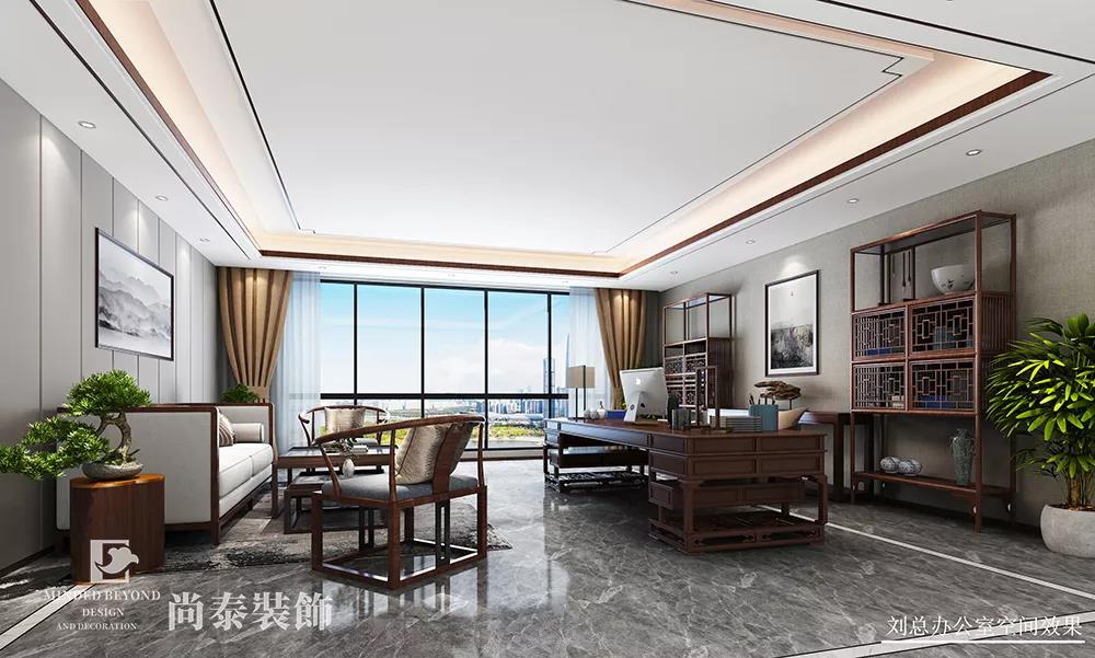 企業(yè)總經(jīng)理辦公室裝修效果圖