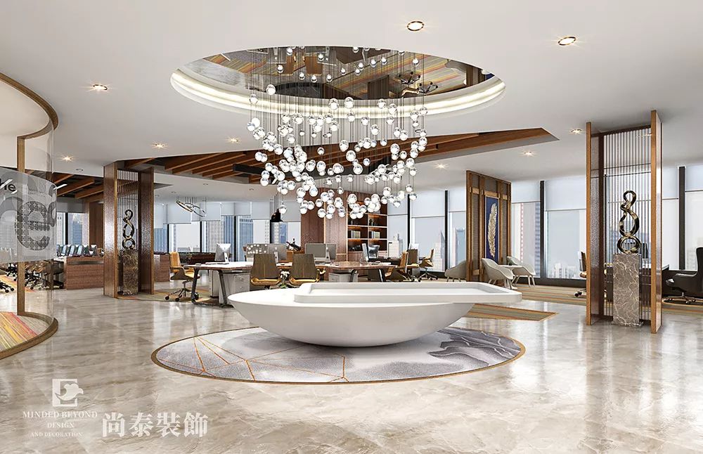 電子公司辦公室大廳裝修效果圖