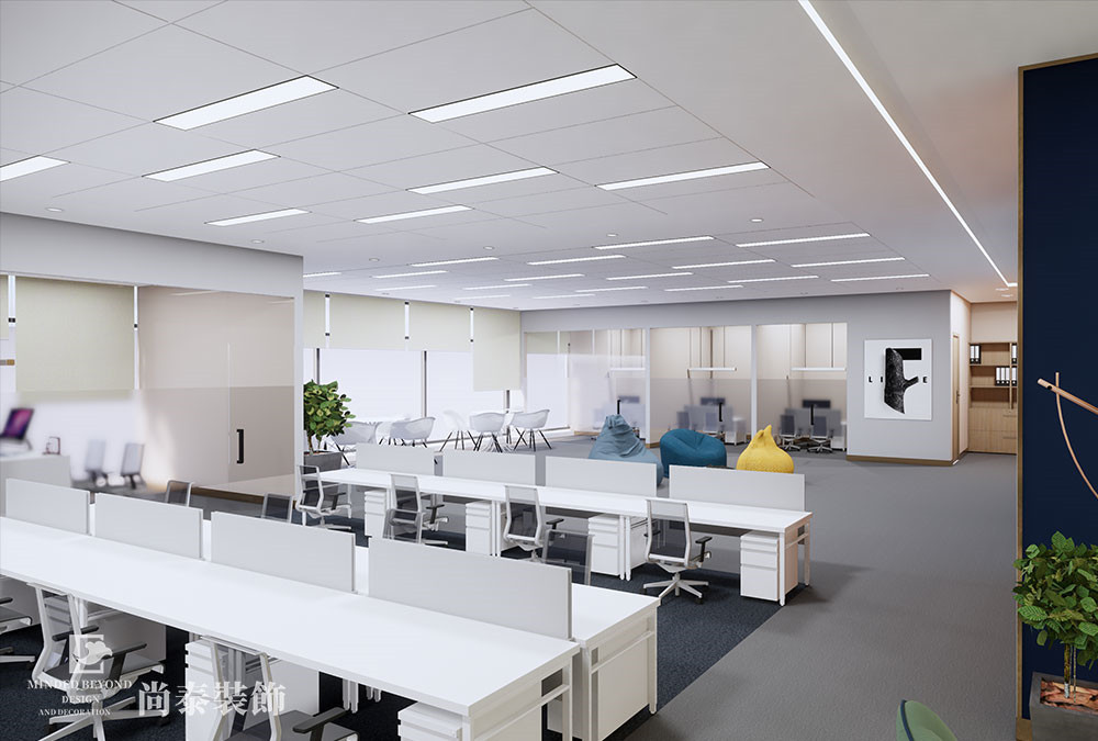 開放辦公區(qū)裝修效果圖