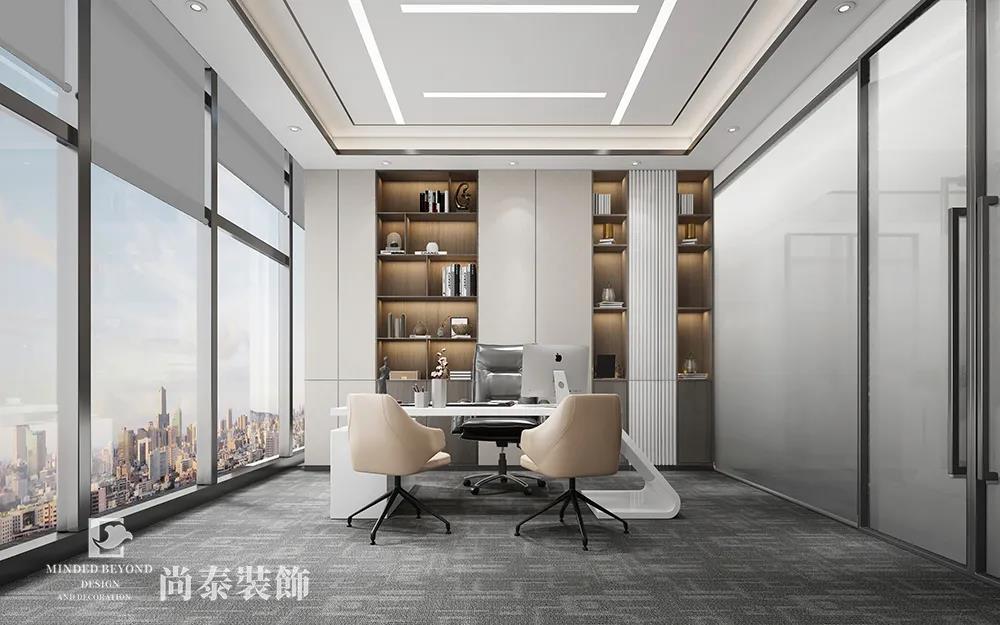 生物科技董事長(zhǎng)辦公室設(shè)計(jì)裝修效果圖