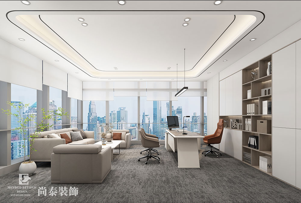 深圳寶安前海人壽金融中心220平米電氣公司辦公室裝飾設(shè)計