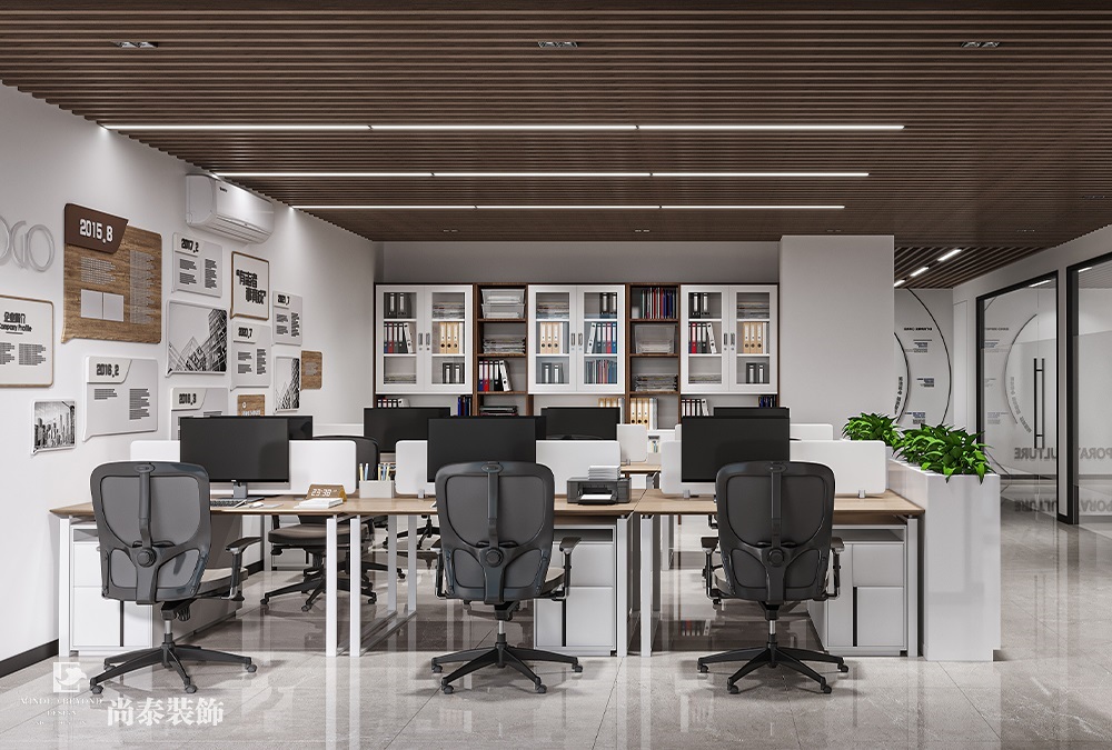 深圳龍崗辦公室設(shè)計案例：250平米機械電子公司