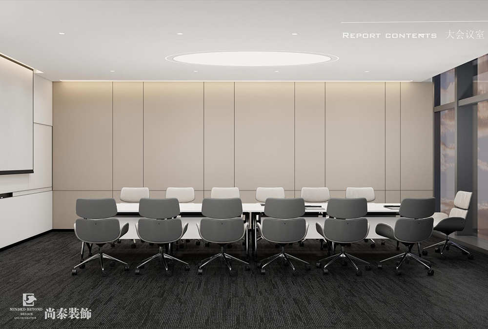 深圳龍崗仁恒夢公園寫字樓1200平米辦公室裝修設(shè)計案例