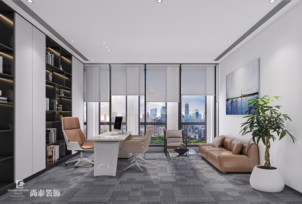 深圳南山軟件產(chǎn)業(yè)基地?cái)?shù)字營(yíng)銷公司420平米辦公室裝修設(shè)計(jì)案例