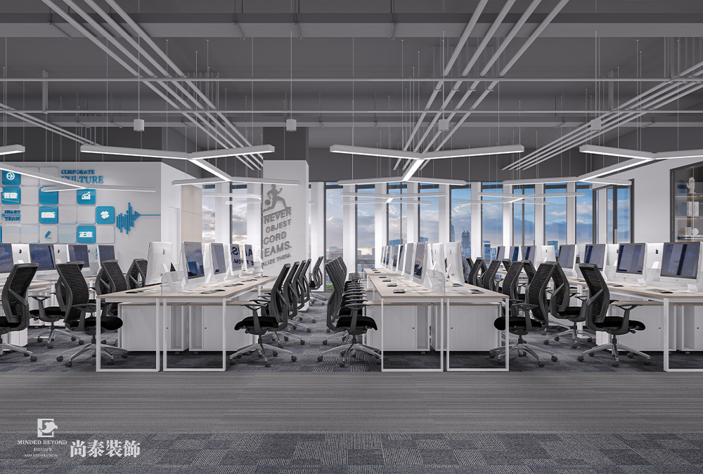 深圳南山軟件產(chǎn)業(yè)基地?cái)?shù)字營(yíng)銷公司420平米辦公室裝修設(shè)計(jì)案例