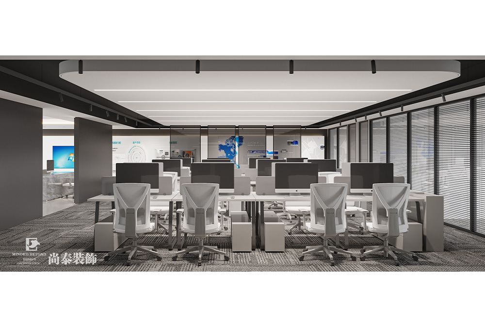 350平米電子科技公司深圳南山泰邦科技大廈寫(xiě)字樓辦公室裝修設(shè)計(jì)